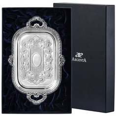 Поднос для пирожного в подарочном футляре Кольчугинский мельхиор