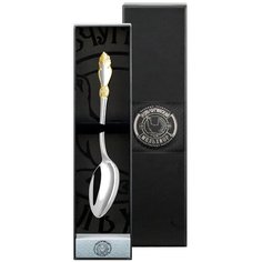 Ложка десертная "Серебряная роза" посереб. с част. позол. 1 пред. + футляр Кольчугинский мельхиор