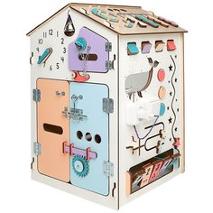 Бизиборд домик развивающий "Дом с китом" бизидомик со светом бизидом Bunny Board от года