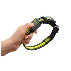 Hunter светящийся ошейник manoa glow usb l (55-60)/2,5 желтый, 0,090 кг