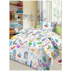 Постельное белье "Граффити" Текстильная Симфония детское из бязи 5846-1