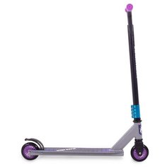 Самокат 2-х колесный трюковый Stunt Scooter-3 черно-фиолетовый Black Aqua