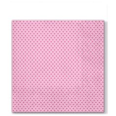 PAW / Салфетки ланч 3-х слойные уп.20шт Точки(розовые), польша