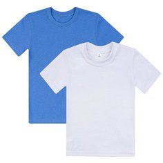 Комплект футболок 2 шт, КФ-1618-2, Утенок, рост 98-104 см, цвет голубой_белый