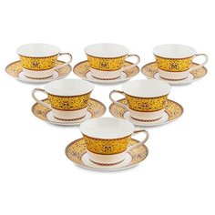 Чайный набор на 6 перс. Арабески (Arabesca Yellow Pavone) JK-177 113-451555