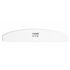 RUNAIL RuNail, пилка для ногтей (белая, полукруглая, 180/200)