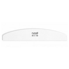 RUNAIL RuNail, пилка для искусственных ногтей (белая, полукруглая, 100/100)