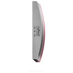 RUNAIL RuNail, пилка-шлифовщик полукруглая (серо-розовая, 100/180)
