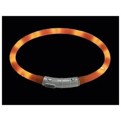Hunter светящийся ошейник led yukon usb (20-70 см) оранжевый, 0,430 кг