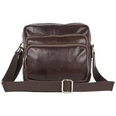 Мужская кожаная сумка 1584 кофе Polar