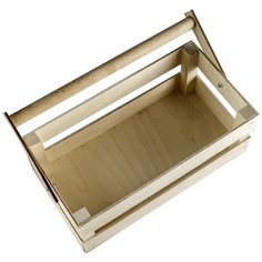 Кашпо Дарим красиво Двушка Лайт с ручкой 24.5x13.5x9 см натуральный