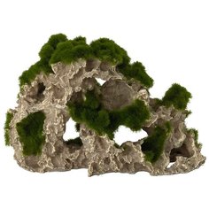 AQUA DELLA Декор для аквариума "Камень со мхом Moss Rock 3", 25x17x9см (Бельгия)