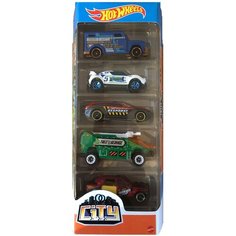 Подарочный набор Hot Wheels из 5 машинок City GTN41