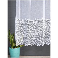 Шторы Интерия Штора Тюль жаккард Серена 200*160 см 1 шт белый