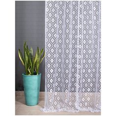 Шторы Интерия Штора Тюль сетка Дамаск 150*245 см 1 шт белый