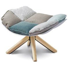 Оттоманка в стиле Husk, светлый пэчворк I Modern