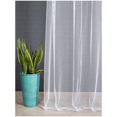 Шторы Интерия Штора Тюль сетка Дамаск 150*245 см 1 шт белый