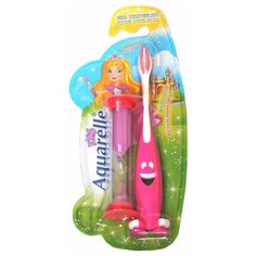 Зубная щетка Aquarelle Kids c песочными часами 3+, розовый