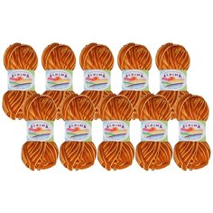 Пряжа Alpina Katrin, 100 % хлопок, 50 г, 140 м, 10 шт., №301 св.желтый-св.коричневый-коричневый