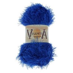 Пряжа Visantia "TRAFKA" 100% полиэстер №0004 яр.синий - 5 мотков по 100 гр