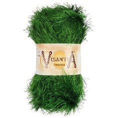 Пряжа Visantia "TRAFKA" 100% полиэстер №0041 яр.зеленый - 5 мотков по 100 гр