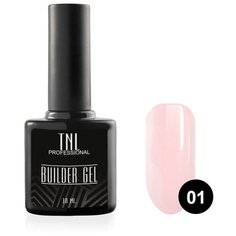 Гель TNL Professional Builder Gel моделирующий камуфлирующий, 10мл 01 молочно-розовый