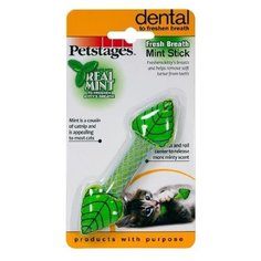 Petstages игрушка для кошек dental мятный листик 11 см, 0,023 кг