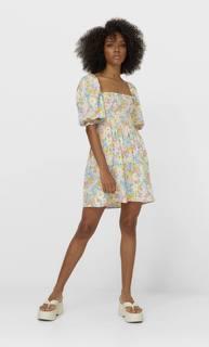 Stradivarius Короткое Платье Из Эластичной Ткани Цвет Темной Фуксии Xl