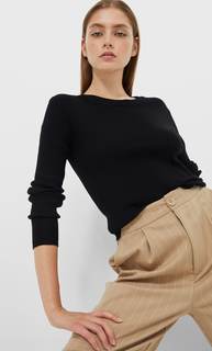 Stradivarius Свитер С Круглым Вырезом Черный L