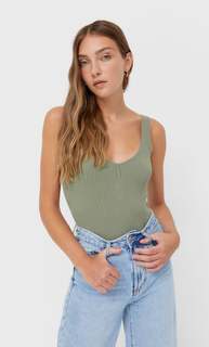 Stradivarius Бесшовное Боди На Бретелях Multicolor L
