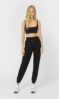 Stradivarius Набор Из 2 Пар Джоггеров Черный L