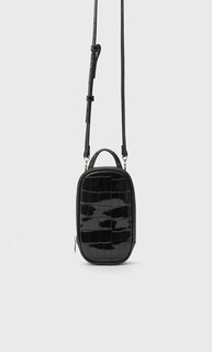 Stradivarius Сумка Для Смартфона С Плечевым Ремнем И Тиснением Черный 103