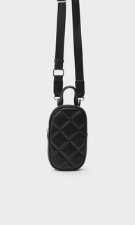 Stradivarius Стеганая Сумка Для Смартфона, С Плечевым Ремнем Черный 103