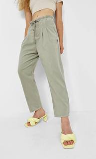 Stradivarius Брюки С Защипами И Заниженным Шаговым Швом Multicolor 42