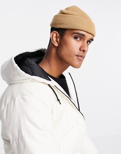 Бежевая шапка-бини ASOS DESIGN-Голубой