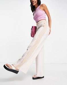 Разноцветные брюки в стиле колор-блок Topshop-Multi