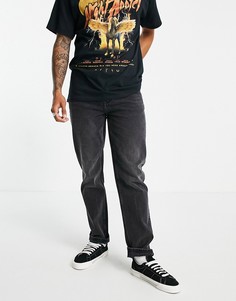 Черные выбеленные джинсы прямого кроя Topman-Черный цвет