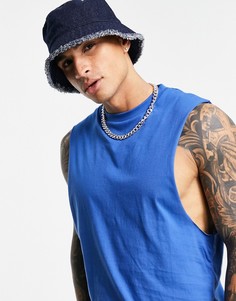 Синяя oversized-майка ASOS DESIGN-Голубой