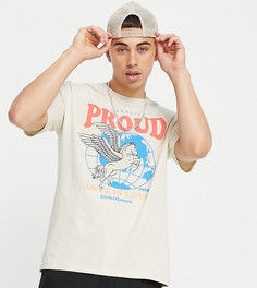 Бежевая oversized-футболка с принтом Пегаса Jack & Jones Originals Pride-Светло-бежевый цвет