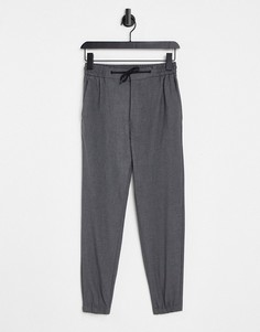 Серые зауженные книзу джоггеры в строгом стиле ASOS DESIGN-Серый