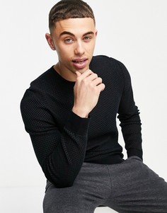 Джемпер с круглым вырезом BOSS Casual Komallo-Черный цвет