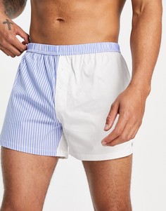 Тканые боксеры со вставкой в полоску ASOS DESIGN-Многоцветный
