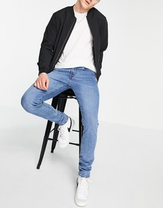 Светлые выбеленные узкие джинсы PS Paul Smith-Голубой