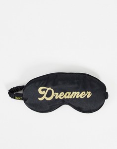 Атласная маска для сна с надписью "Dreamer" SMUG-Черный цвет