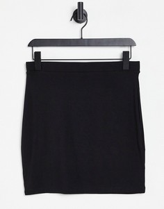 Черная трикотажная юбка-карандаш мини ASOS DESIGN-Черный цвет