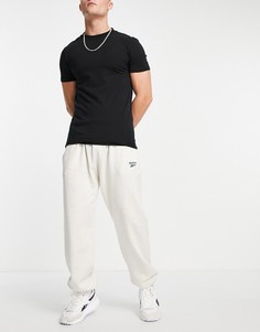 Светло-бежевые джоггеры с логотипом Reebok Classics SUIT 1-Белый
