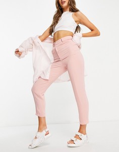 Розовые брюки из струящегося крепа Miss Selfridge-Розовый цвет