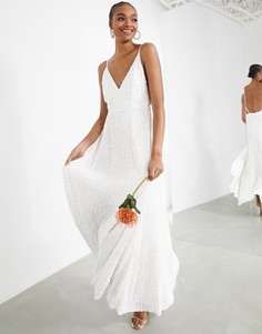 Свадебное платье на бретельках с отделкой пайетками ASOS EDITION Josie-Мульти