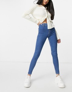 Синие джинсы из переработанного смесового хлопка Topshop Joni-Голубой