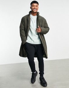 Куртка-парка цвета хаки с воротником-стойкой ASOS DESIGN-Зеленый цвет